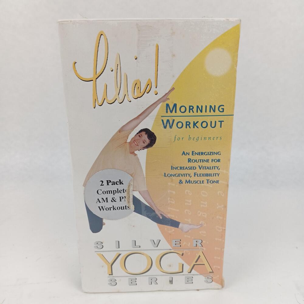 Vintage Lilias Yoga Series VHS Set Morning & Evening Workout Beginners AM PM Fit